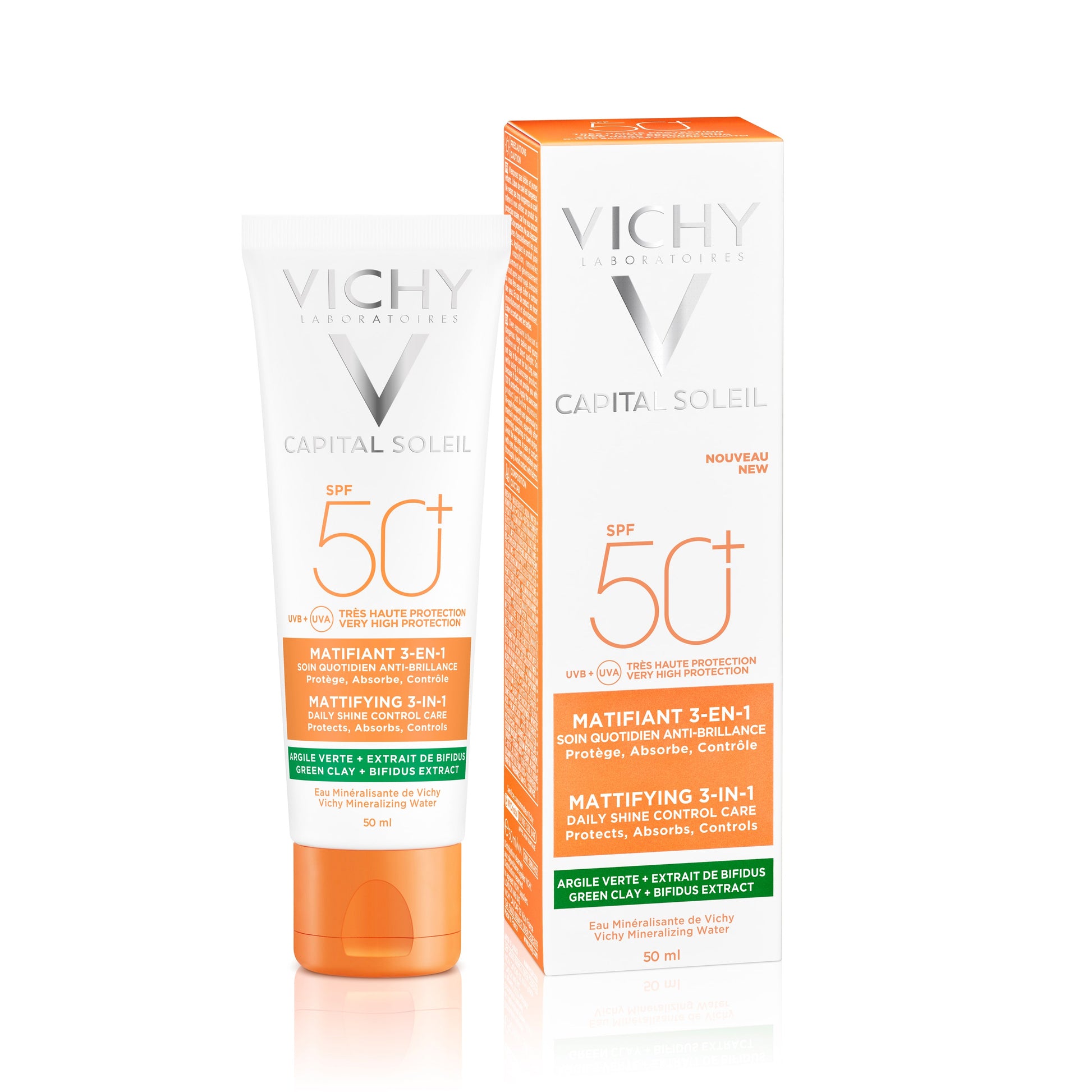 Vichy Capital Soleil Trattamento Opacizzante 3 In 1 SPF50+ 50 ml  - 3