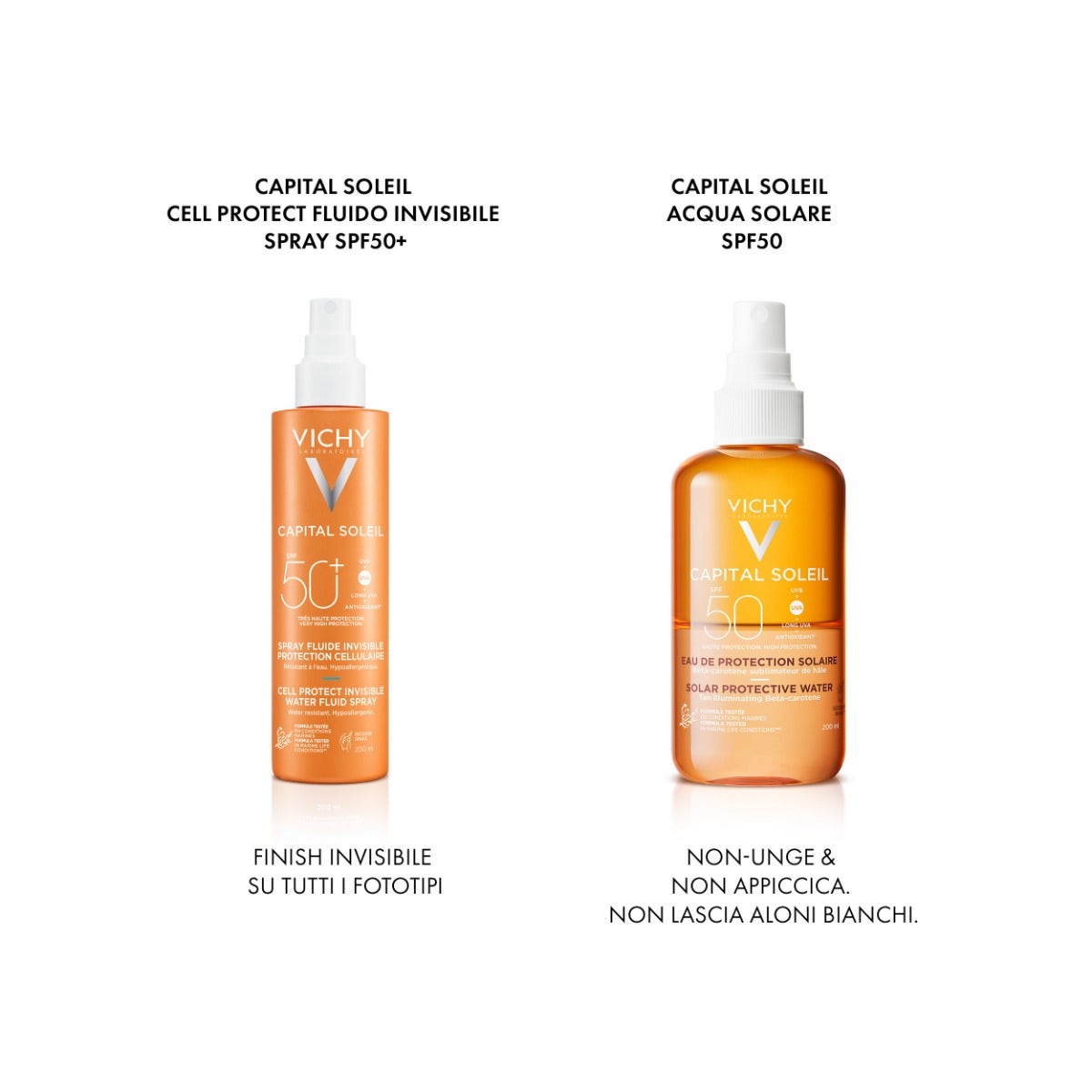 Vichy Capital Soleil Cell Protect Fluido Ultra Leggero Spray Protezione Alta SPF50 200ml-13