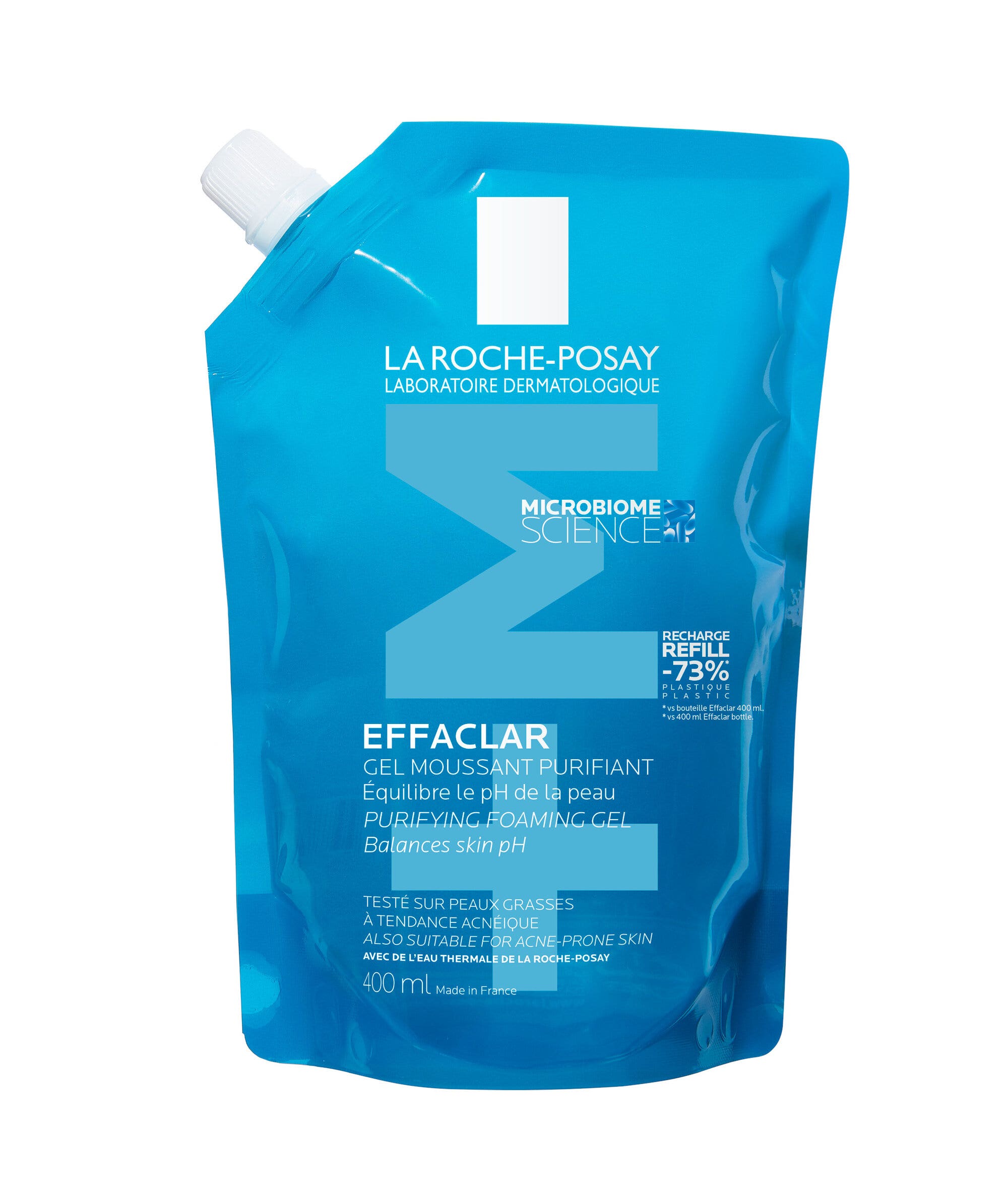 La Roche Posay Effaclar+M Gel Detergente Schiumogeno Purificante Refill 400ml-4