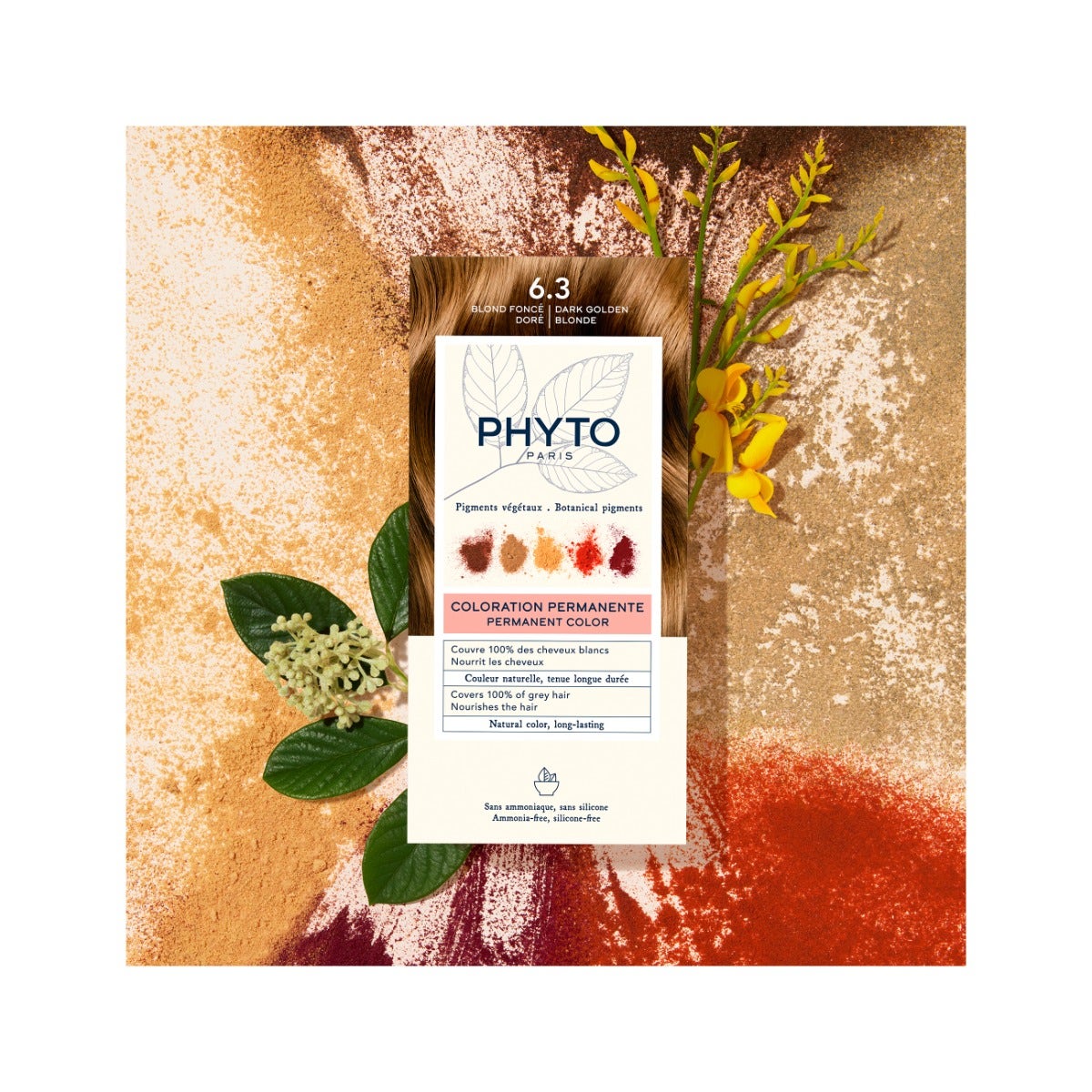 Phyto Phytocolor 6.3 Biondo Scuro Dorato Colorazione Permanente Per Capelli-5