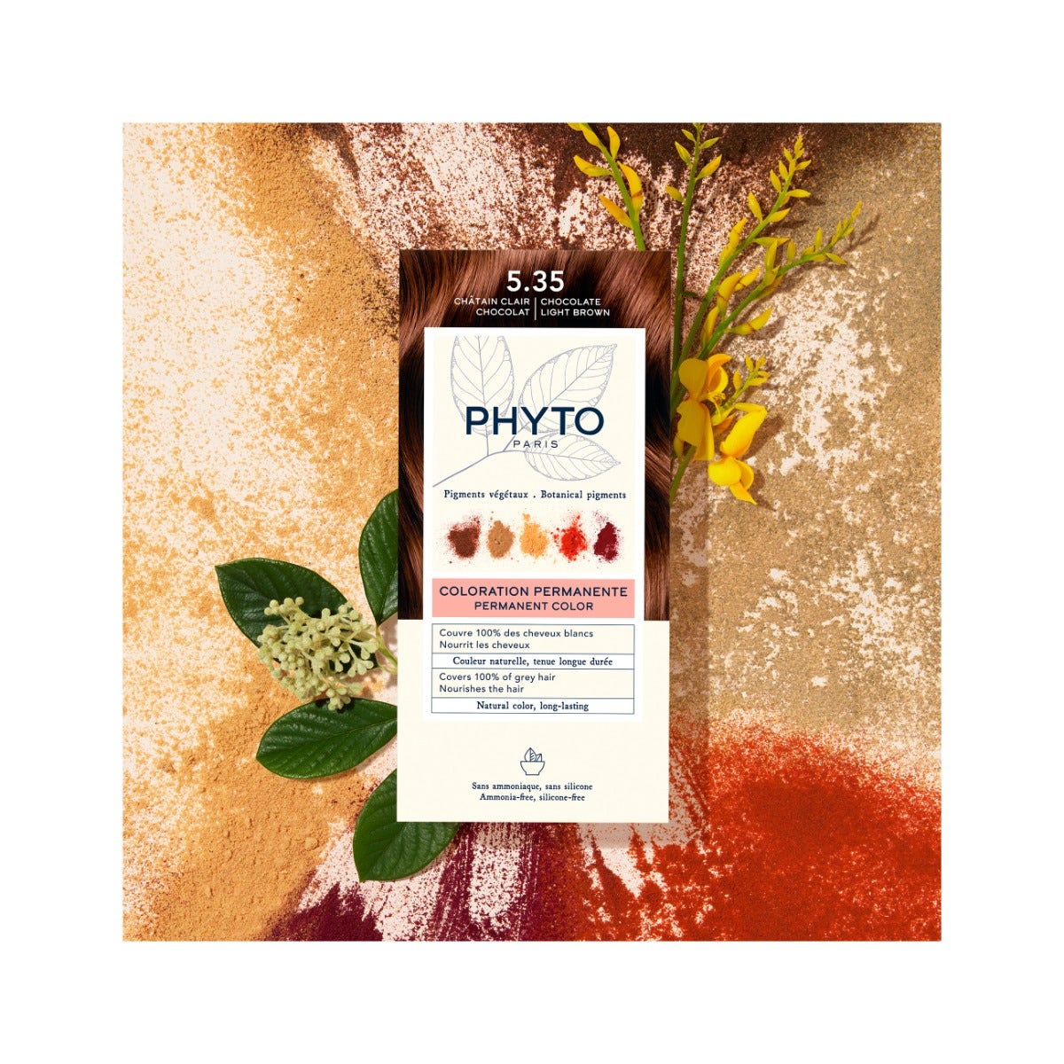 Phyto Phytocolor 5.35 Castano Chiaro Cioccolato Colorazione Permanente Per Capelli-4