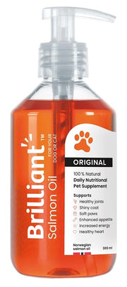 Brilliant Salmon Oil Olio di Salmone Puro per Cani e Gatti 300 ml