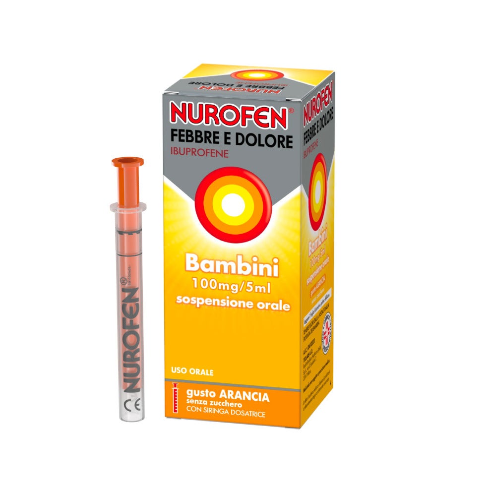 Nurofen Febbre Dolore Bambini 100mg/5ml Arancia 150ml-2