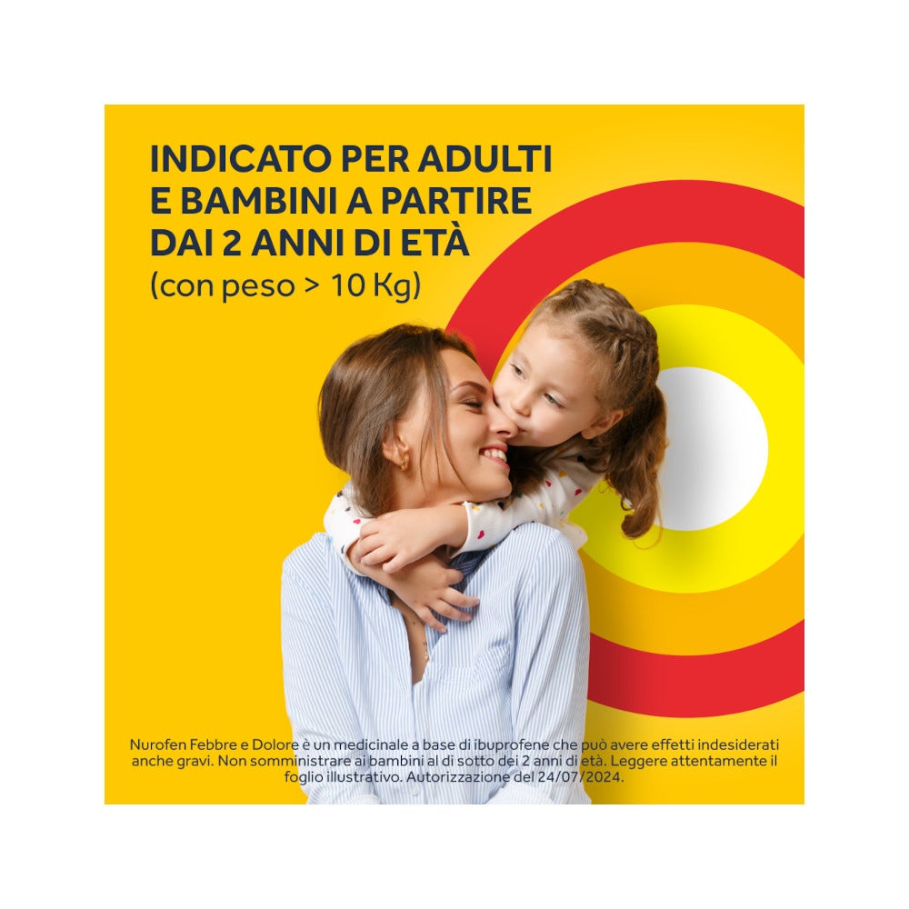 Nurofen Febbre Dolore Bambini 200mg/5ml Sospensione Orale Fragola 100ml-16