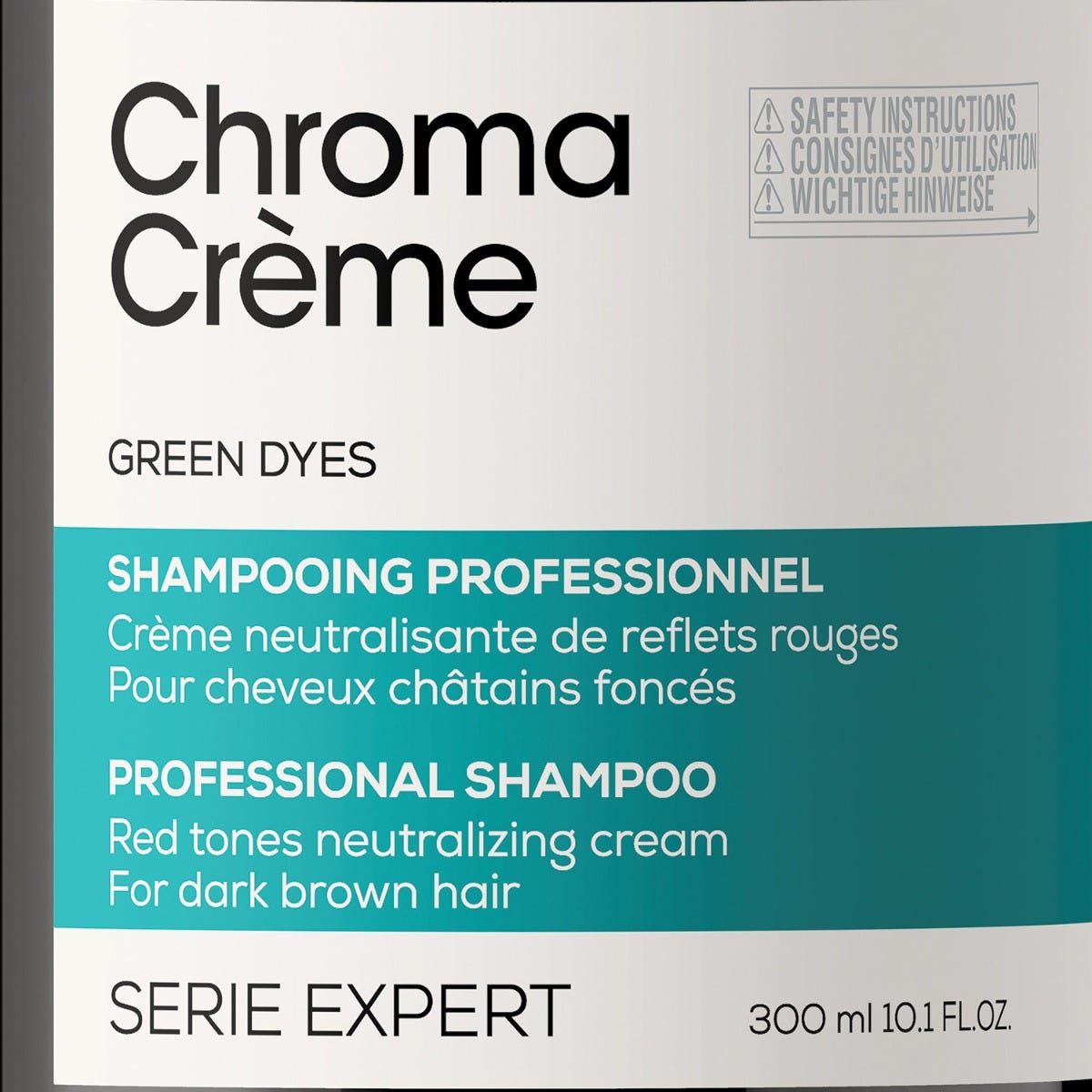 Chroma Creme - Shampoo Verde per capelli da marrone scuro a nero 300ml