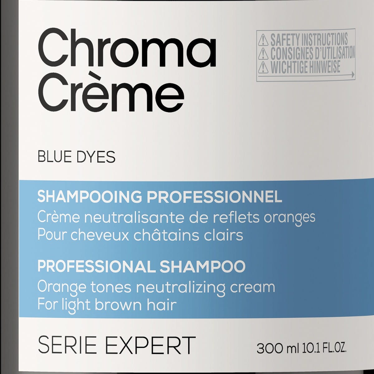 Chroma Creme - Shampoo Blu per capelli castano da chiaro a medio 300ml