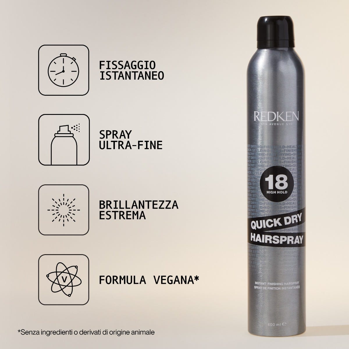 Redken Quick Dry Hairspray 400ml