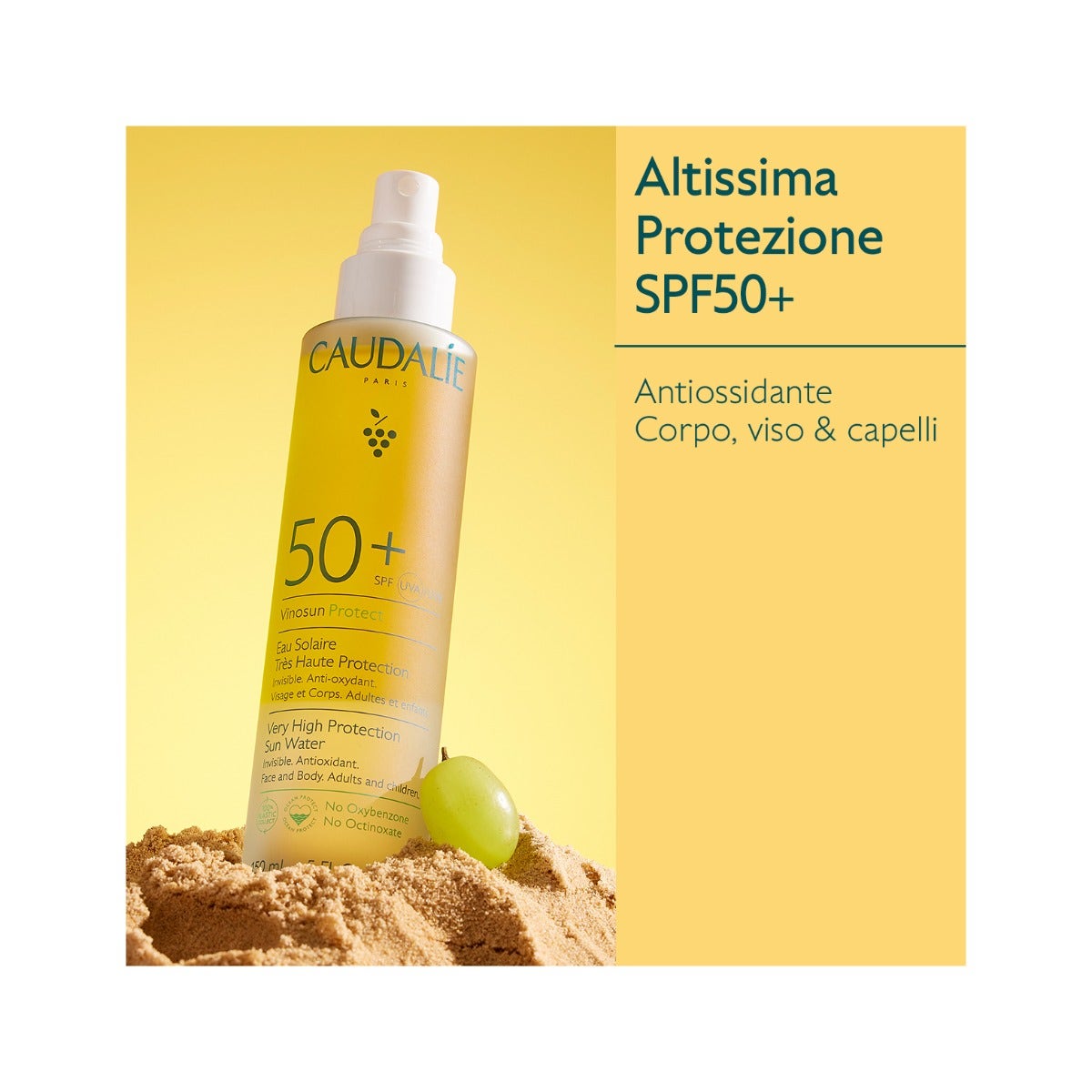 Caudalie Vinosun Protect Acqua Solare Ad Altissima Protezione 150ml SPF50+-2