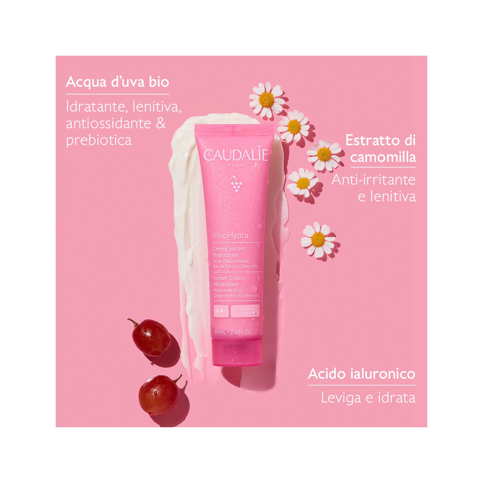 Caudalie Vinohydra Crema Sorbetto Idratante Viso 60ml-2