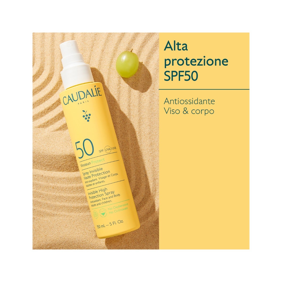 Caudalie Vinosun Protect Spray Invisibile ad Alta Protezione SPF50 150ml-2