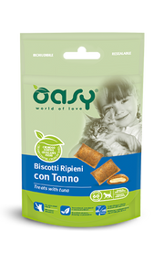 Oasy Biscotti Ripieni Con Tonno Per Gatti 60g-1