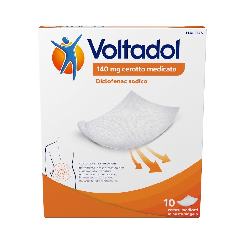 Voltadol Antinfiammatorio 140mg Diclofenac Dolori Muscolari Mal Di Schiena 10 Cerotti Medicati-4