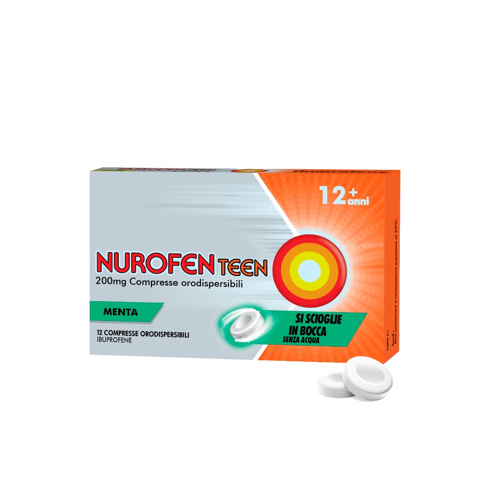 Nurofenteen 12 Compresse Orosolubili Menta 200mg-16