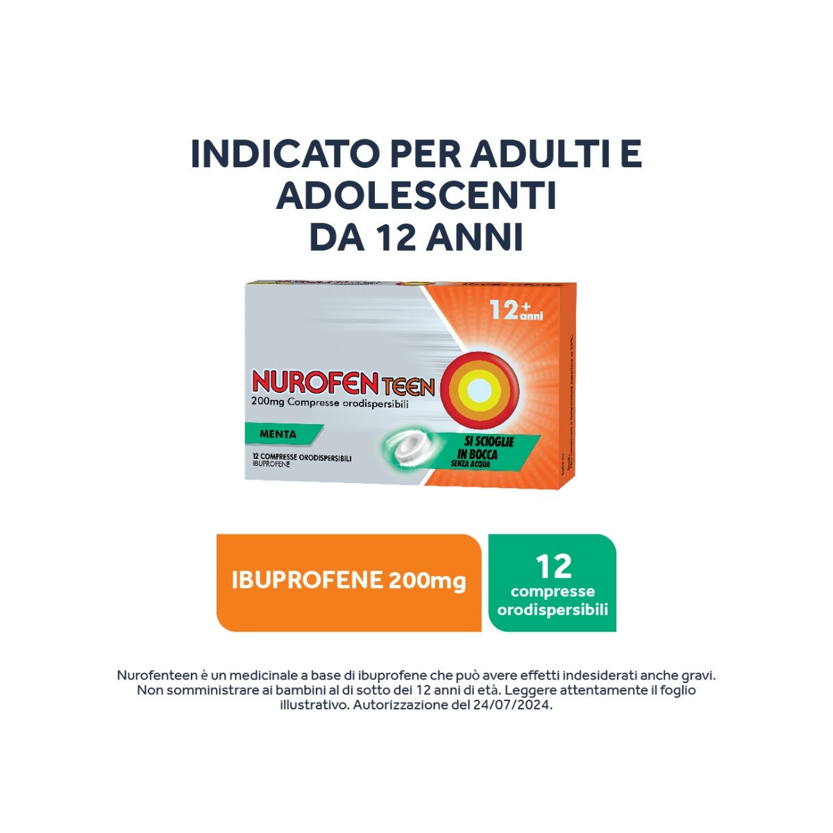 Nurofenteen 12 Compresse Orosolubili Menta 200mg-17