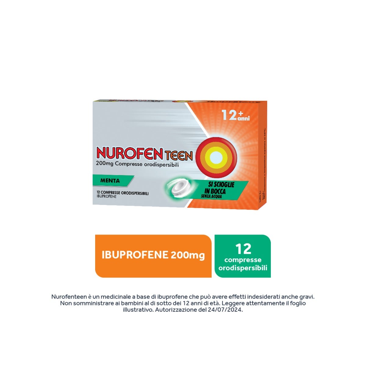 Nurofenteen 12 Compresse Orosolubili Menta 200mg-18