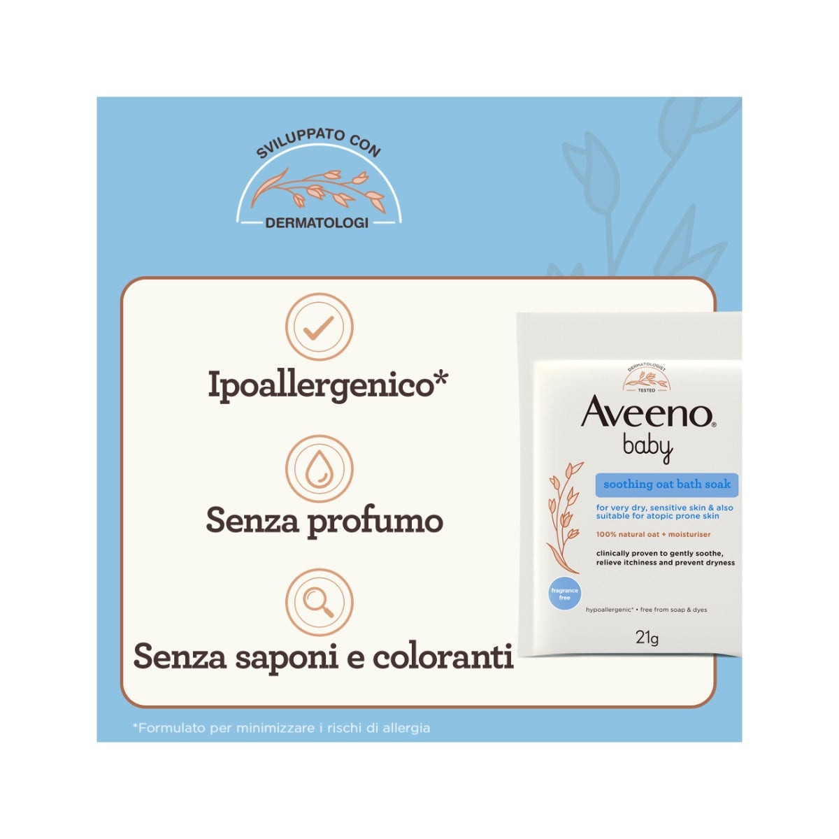 Aveeno Baby Colloidal Polvere Bagno 5x21g-7
