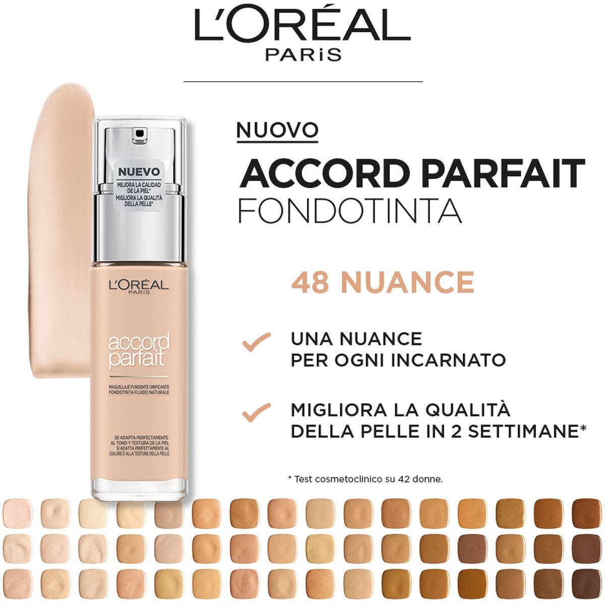 L'Oréal Paris Accord Parfait Fondotinta 2.N Vanille/Vanilla 30 ml  - 3