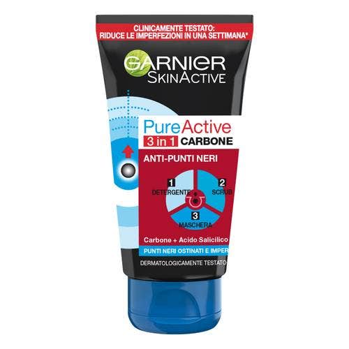 Garnier Pure Active Anti Punti Neri 3In1 Carbone 150ml-1