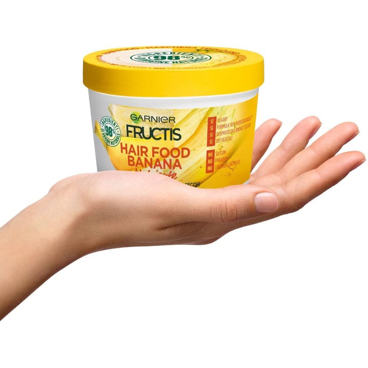 Garnier Fructis Hair Food Maschera Disciplinante Formula Vegana Banana 390 ml - 3