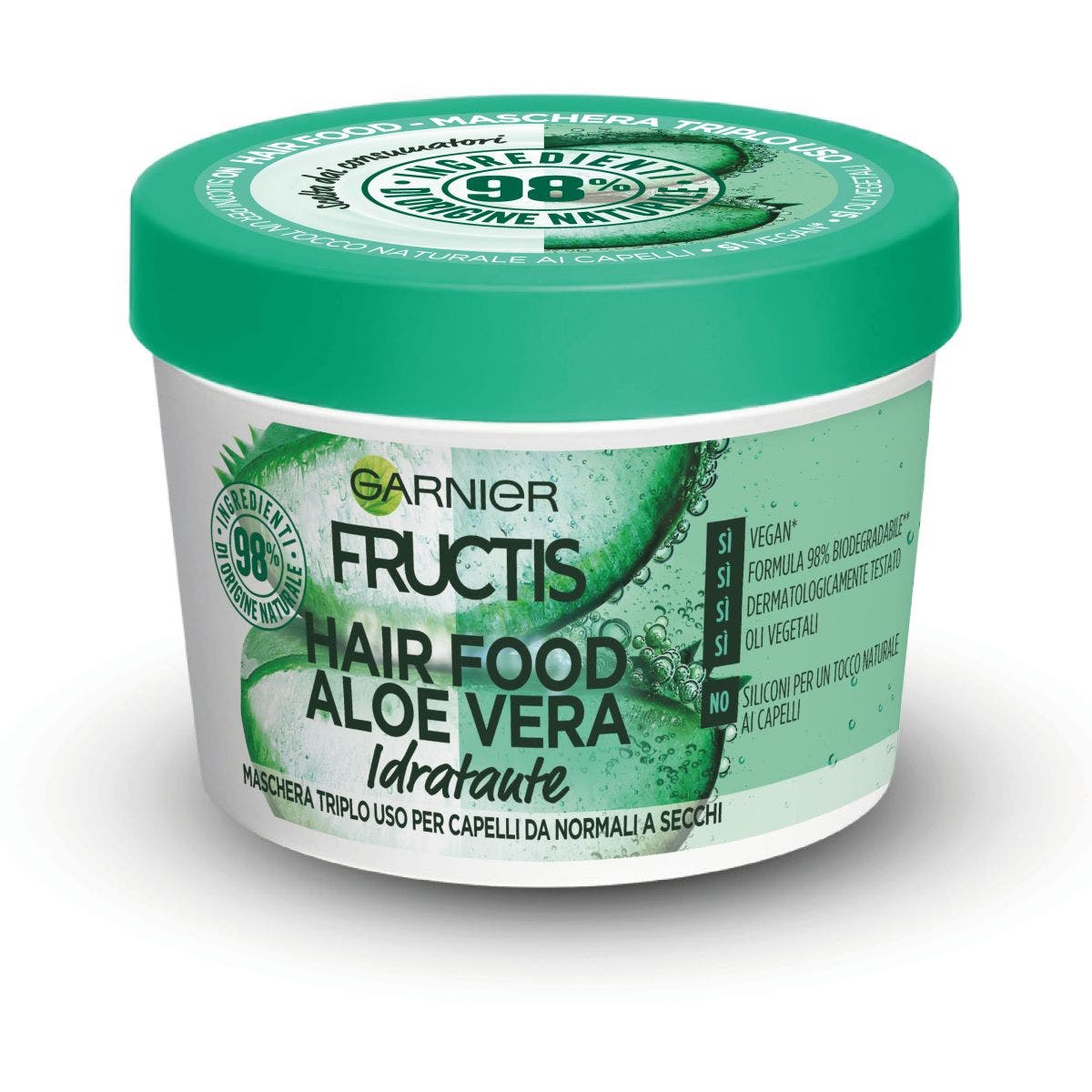 Garnier Fructis Hair Food Maschera Idratante Formula Vegana Aloe 390 ml - 1