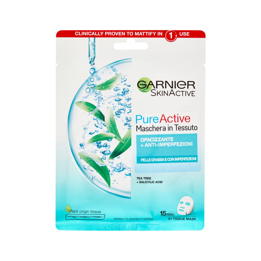 Garnier Pure Active Maschera In Tessuto Arricchita Con Acido Salicilico 23g-2