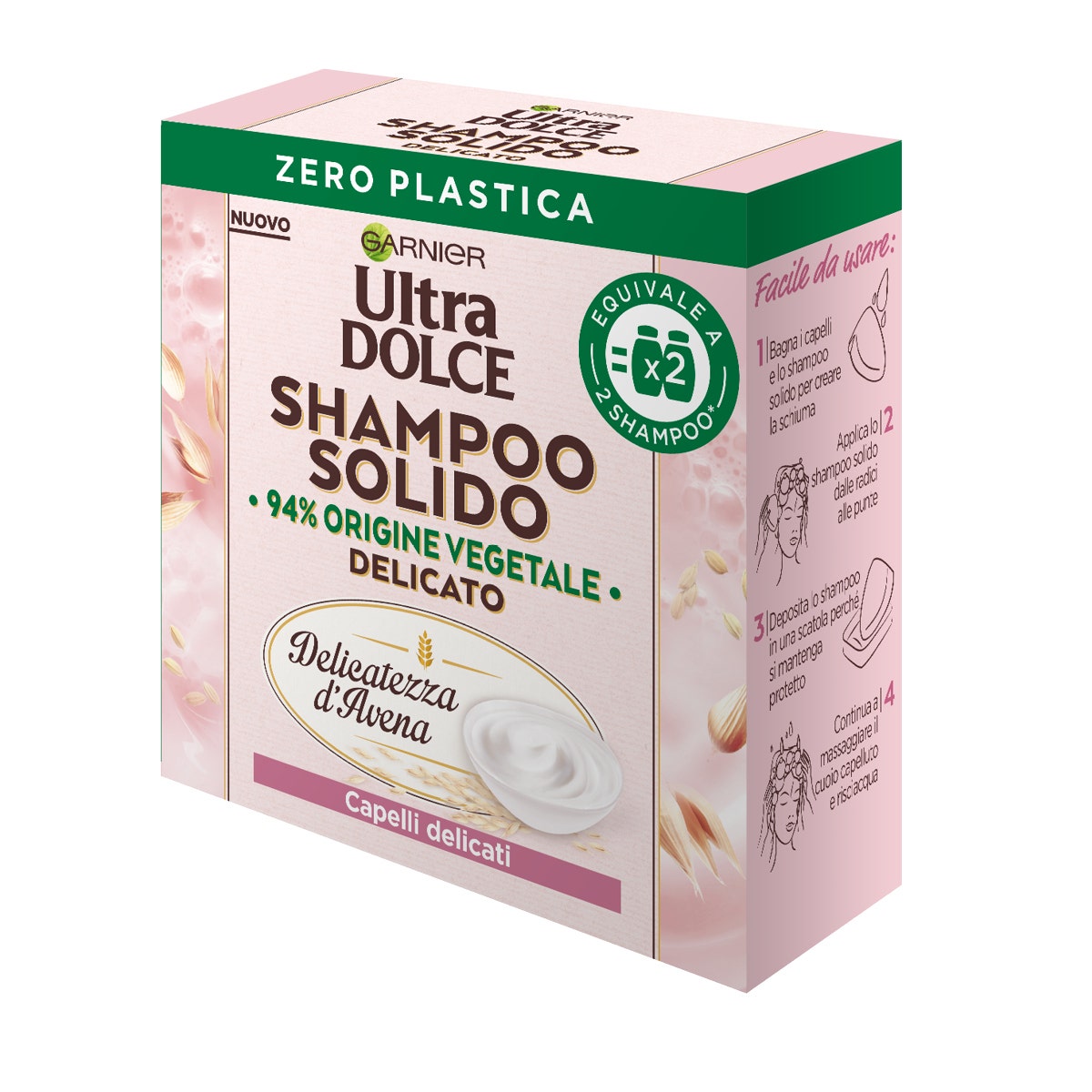 Garnier Ultra Dolce Shampoo Solido Delicato Avena/Crema Di Riso 60g - 1
