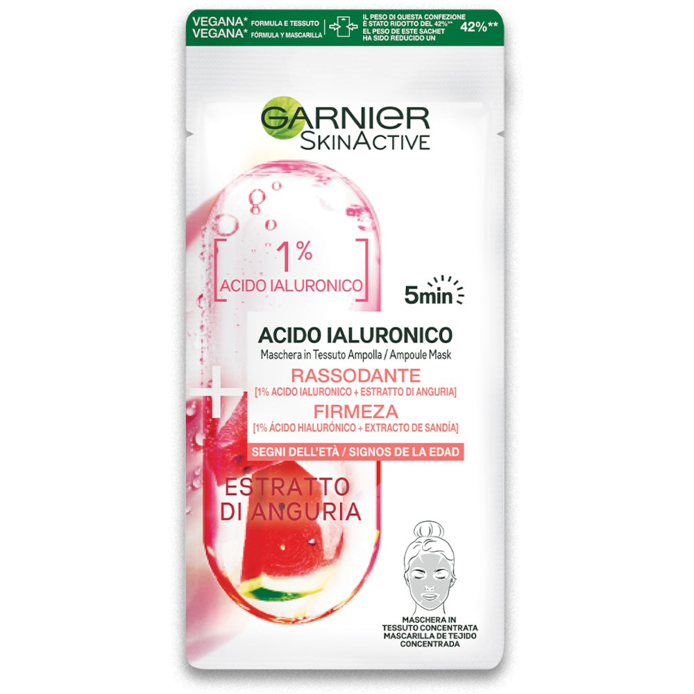 Garnier Maschera In Tessuto Ampolla Rassodante Estratto Di Anguria/Acido Ialuronico 15g-3