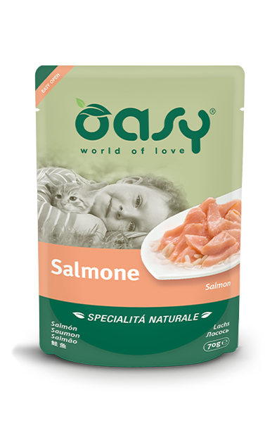 Oasy Wet Cat Salmone Cibo Umido Per Gatti Adulti 70g-1