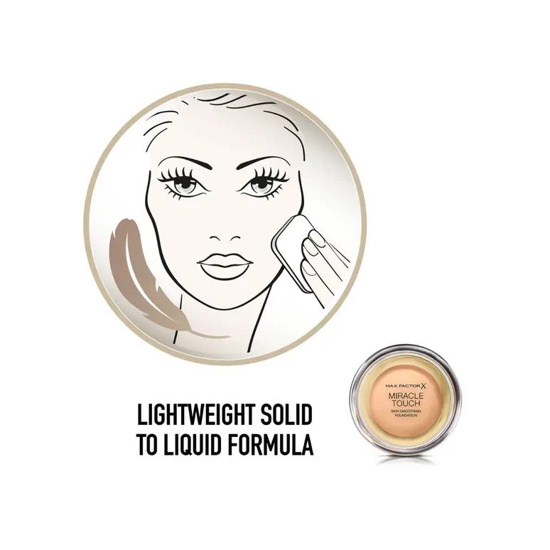 Max Factor Miracle Touch Fondotinta Coprente Con Acido Ialuronico 080 Bronze-3