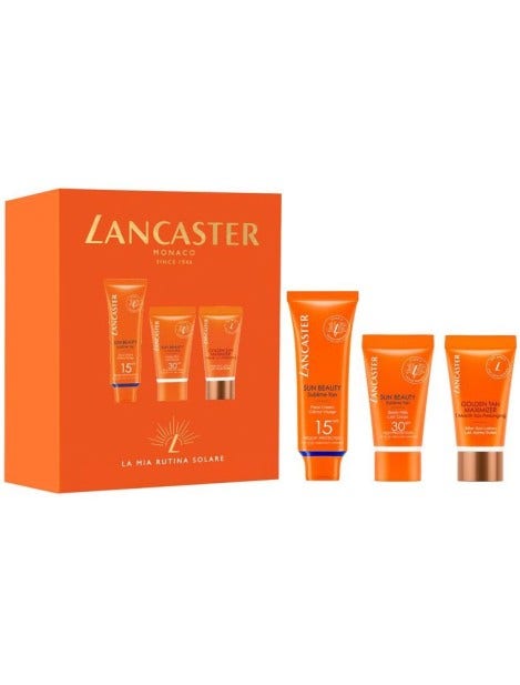 Lancaster Cofanetto Routine Solare Crema Viso SPF15 50ml+ Latte Corpo SPF30 50ml + Doposole 50ml-1