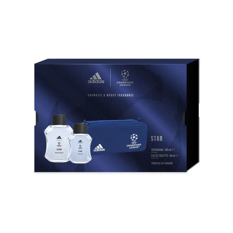 Adidas Cofanetto Uefa Star Edition Edt 50ml + Dopobarba 100ml + Trousse -1