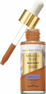 Max Factor Fondotinta Miracle Pure Skin Reset 2 in 1 Siero 30ml - Medium To Deep-1