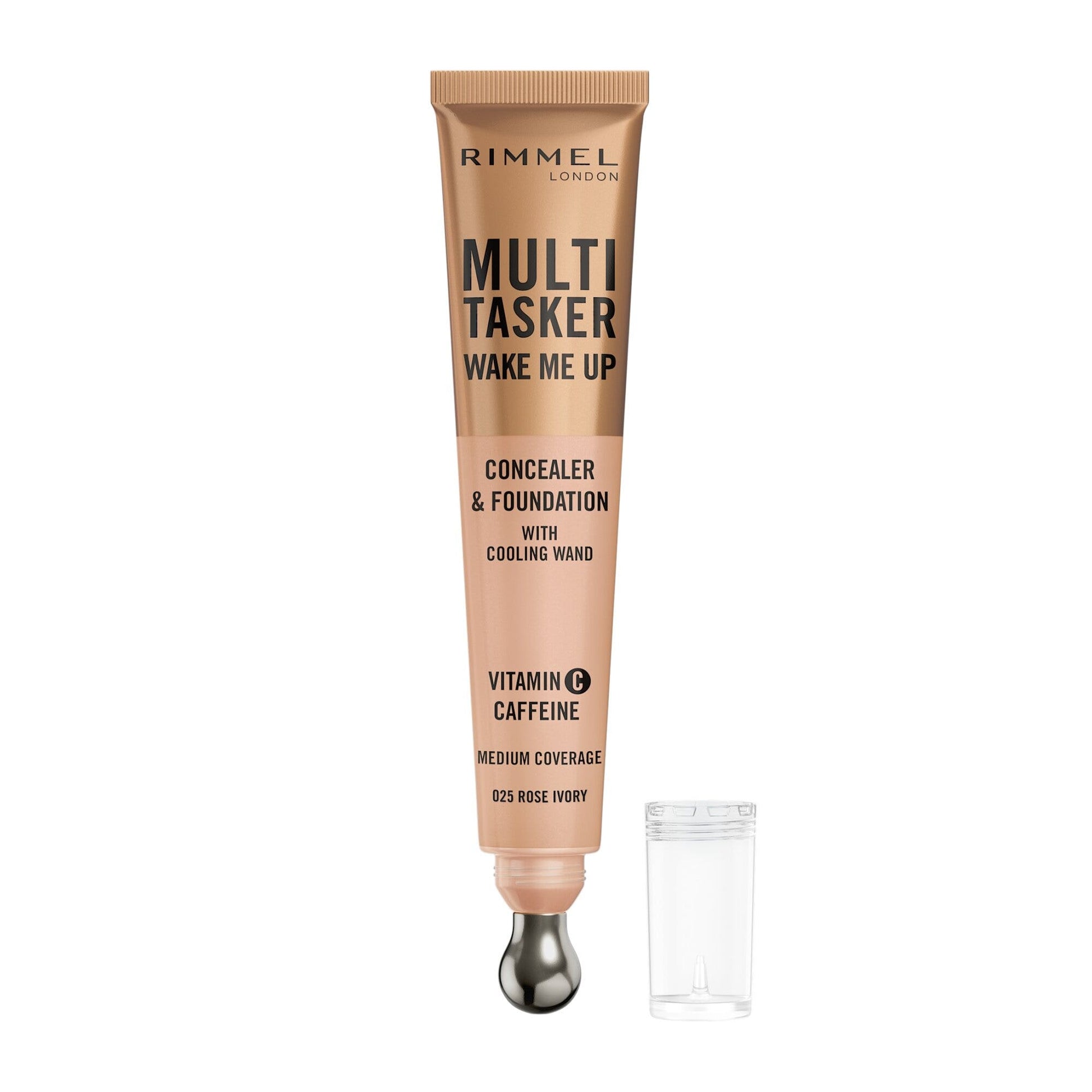 Rimmel Multi-tasker Wake Me Up Correttore & Fondotinta Formula Vegana 25 Rose Ivory 20ml-2