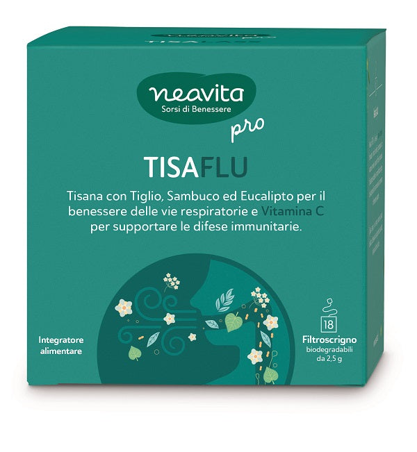Neavita Filtroscrigno Tisaflu Tiglio Sambuco Eucalipto Vitamina c 18 Filtri