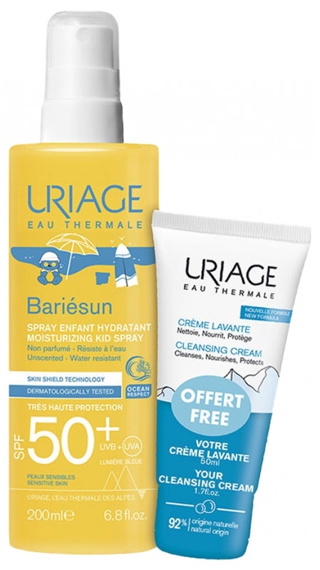 Uriage Bariesun Spray Solare Bambini SPF50+ 200ml + Crema Lavante 50ml-1