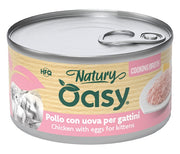 Oasy Wet Cat Natury Cooking Broth Pollo con Uova per Gattini Lattina 85 g