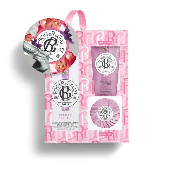 Roger&Gallet Cofanetto Feuille De The Acqua Profumata 100ml + Gel Doccia 50ml + Saponetta 50g-1