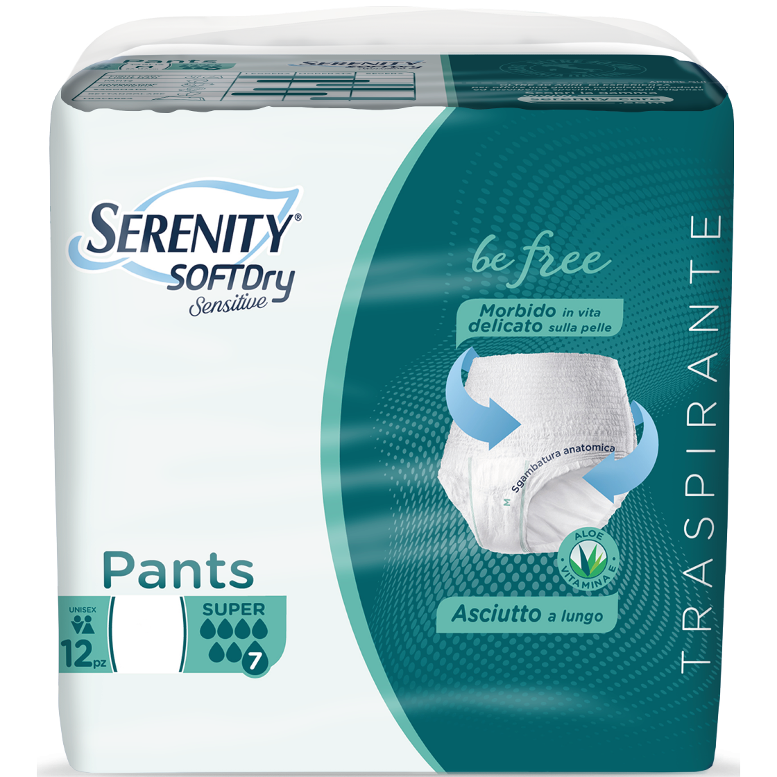 Serenity Soft Dry Sensitive Pants Super Taglia L 12 Pezzi-2