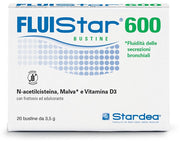 Fluistar 600 20 Bustine da 3,5 g con Fruttosio ed Edulcorante Senza Glutine