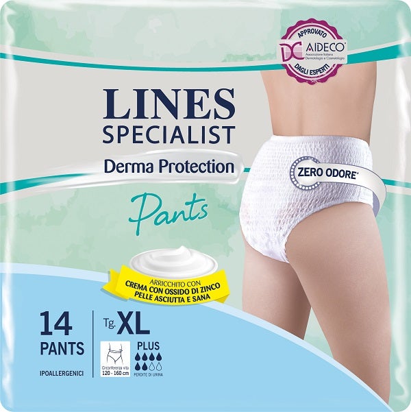 Pannolone per Incontinenza Lines Specialist Derma Pants Plus xl 14 Pezzi-1