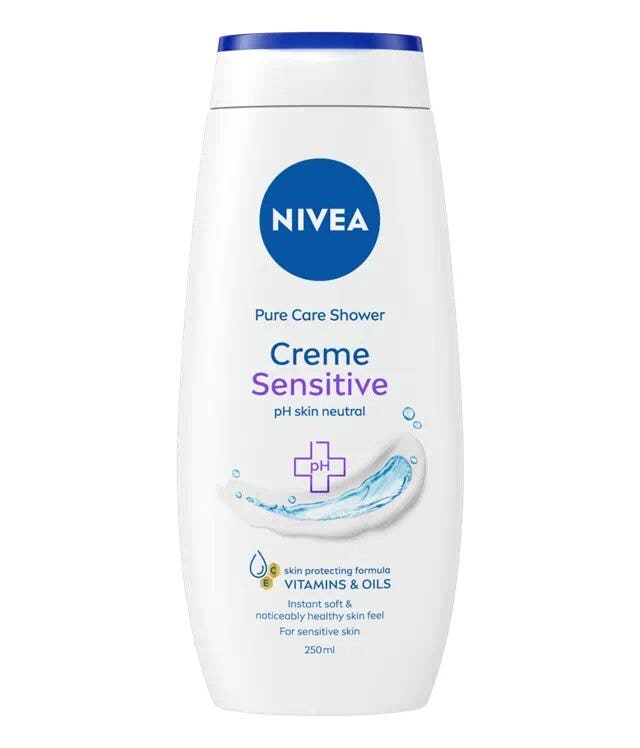Nivea Bagnodoccia Creme Sensitive Bagnoschiuma in Crema Detergente Per Pelli Sensibili 250ml-1