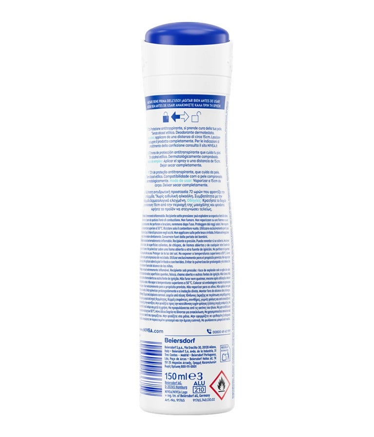 Nivea Derma Control Defend Extra Comfort Deodorante Antitraspirante Spray 72H 150ml-2