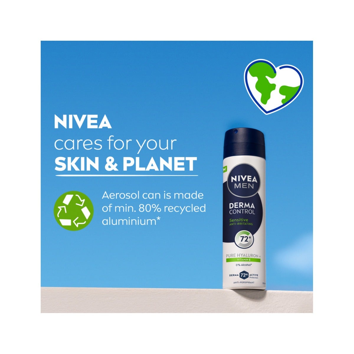 Nivea Men Derma Control Sensitive Deodorante Antitraspirante Spray 72H 150ml-6