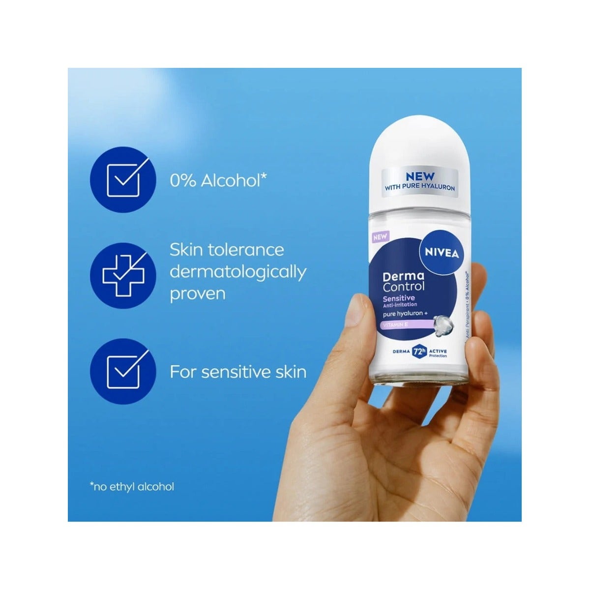 Nivea Derma Control Restore Deodorante Antitraspirante Roll-On 72H 50ml-5