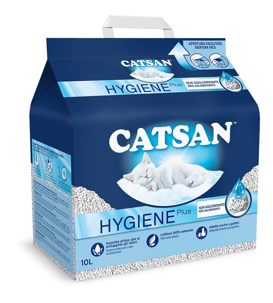 Catsan Hygiene Plus Sabbia Lettiera Per Gatti 10 Litri -1