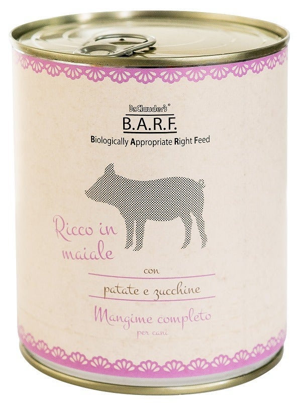 Barf Trito di Maiale Con Patate E Zucchine Per Cani Adulti 800g-1