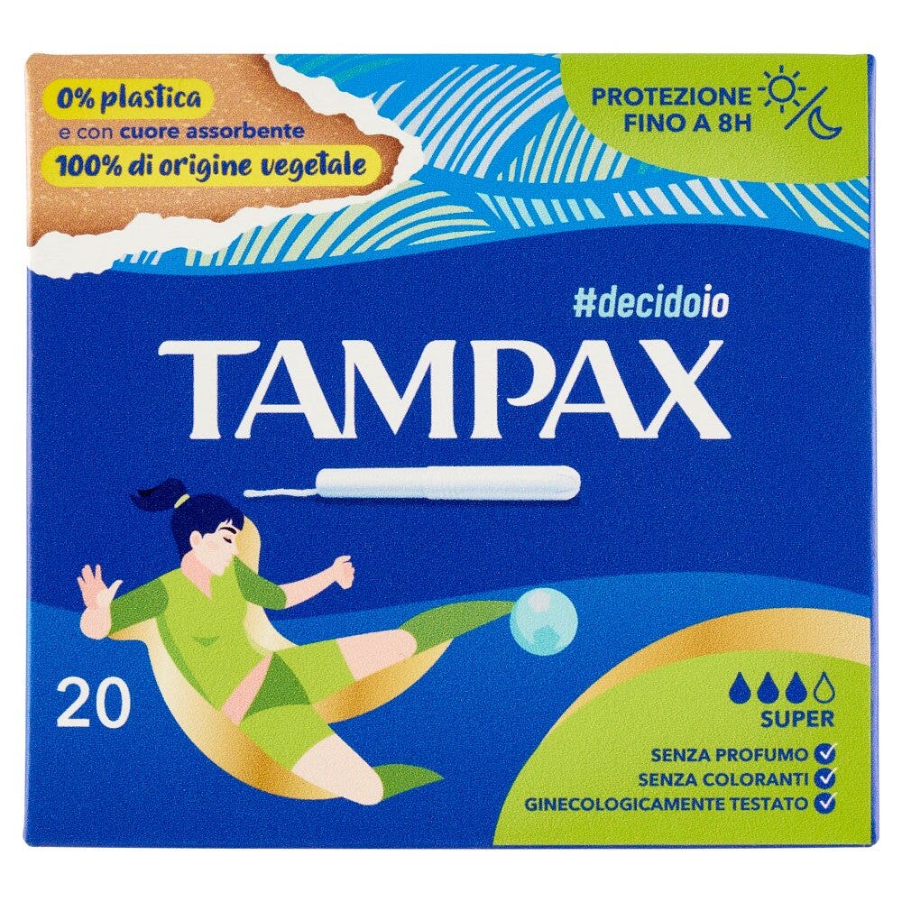 Tampax Blue Box Super 20 Assorbenti Interni Flussi da Medi ad Abbondanti-2