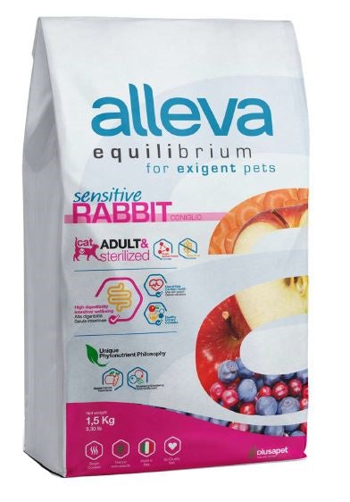 Alleva Equilibrium Cat Adult & Sterilized Sensitive Rabbit 1,5 kg