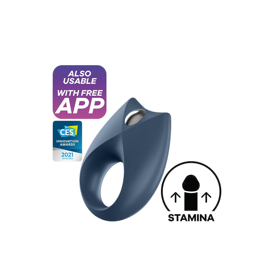 Satisfyer Royal One Connect App Anello Blu-1