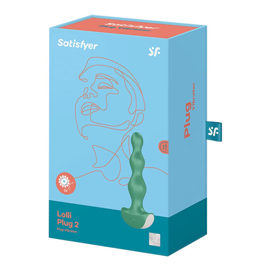 Satisfyer Lolli Plug 2 Plug Anale Vibrante Verde-5